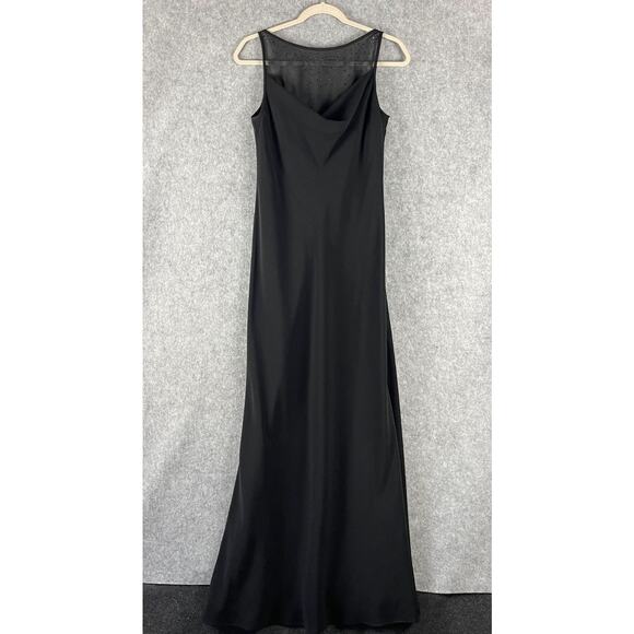 VTG Jones New York Evening Maxi Dress Women 10 Black Beaded Sheer Whimsigoth 90s - Picture 1 of 15